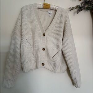 Hippie Rose Cream Knit Cardigan